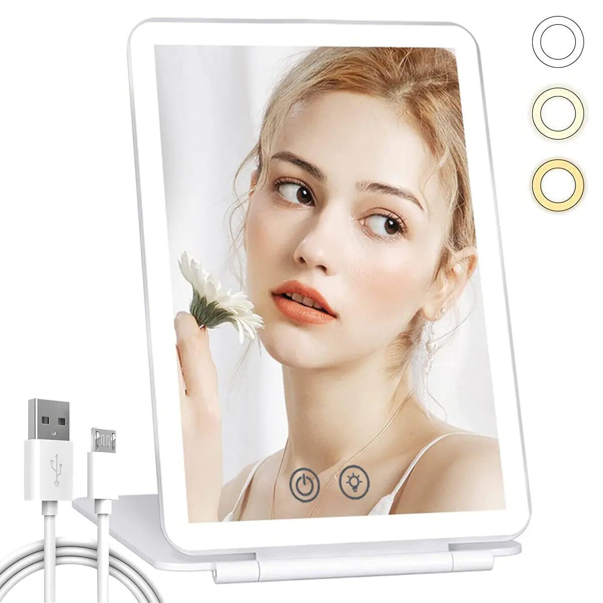 Foldable Makeup Mirror Touch Screen Makeup Mirror - My Store