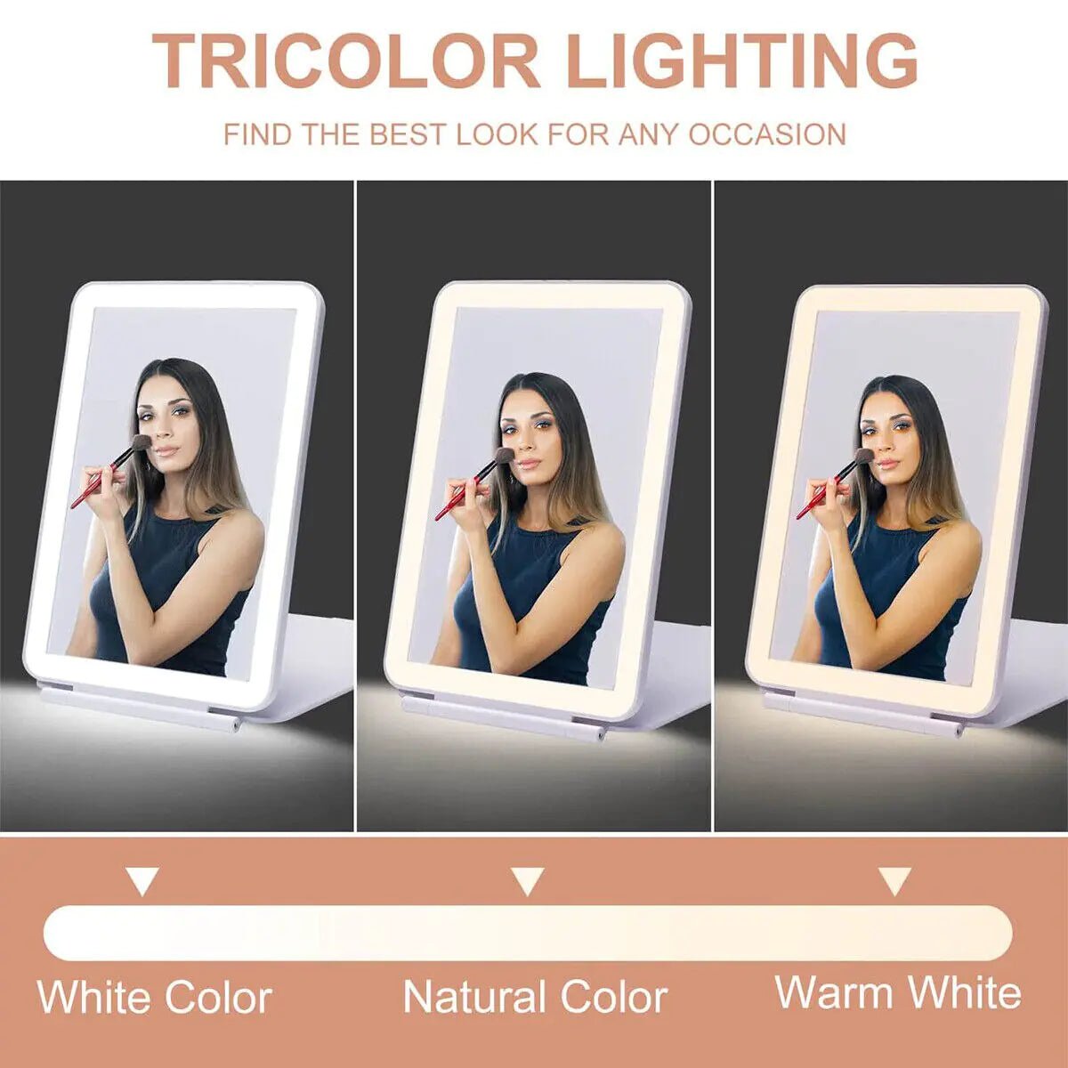Foldable Makeup Mirror Touch Screen Makeup Mirror - My Store