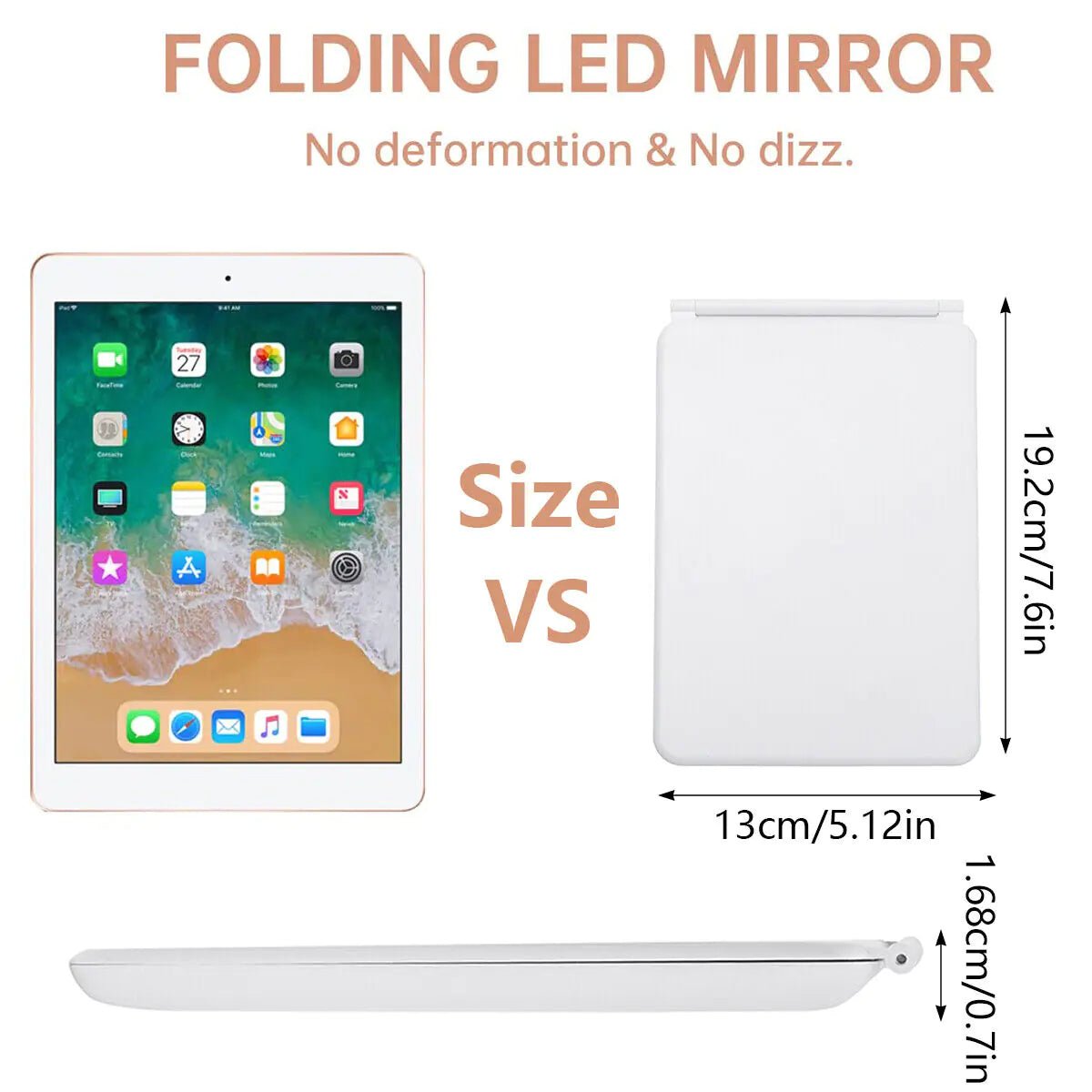 Foldable Makeup Mirror Touch Screen Makeup Mirror - My Store