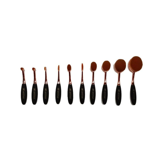 Synthetic Oval Makeup Brush Set - 10 Piece - My Store